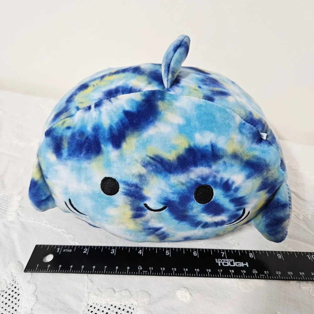 Squishmallows‎ Stackables Luther the Shark Blue Tie Dye Plush 8 Inch Shark